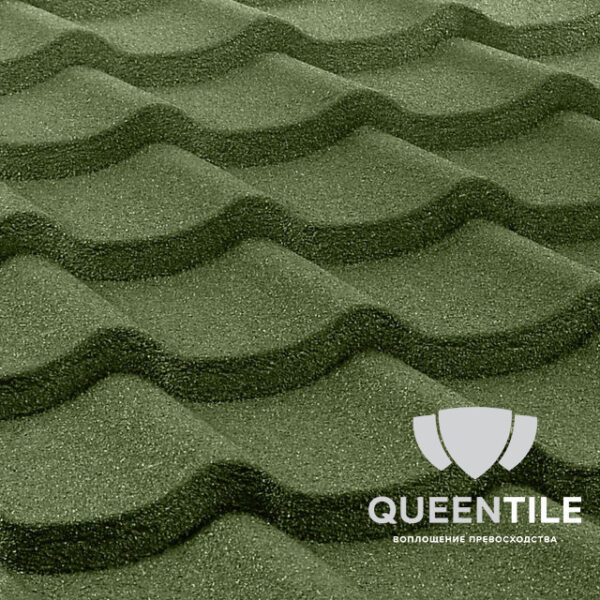 Композитна черепиця QueenTile Standard Green 6-тайловий