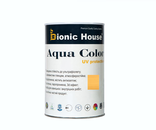 Фарба для дерева Bionic-House Aqua Color UV-protect 0,8 л Світлий дуб А126