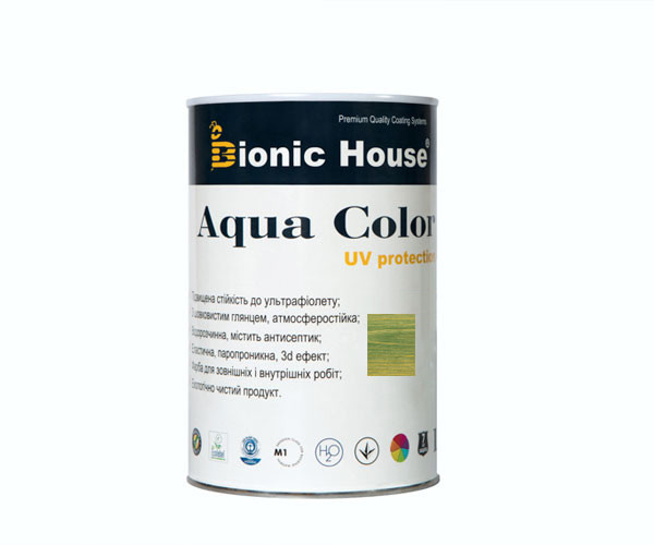 Фарба для дерева Bionic-House Aqua Color UV-protect 0,8 л Смарагд А114