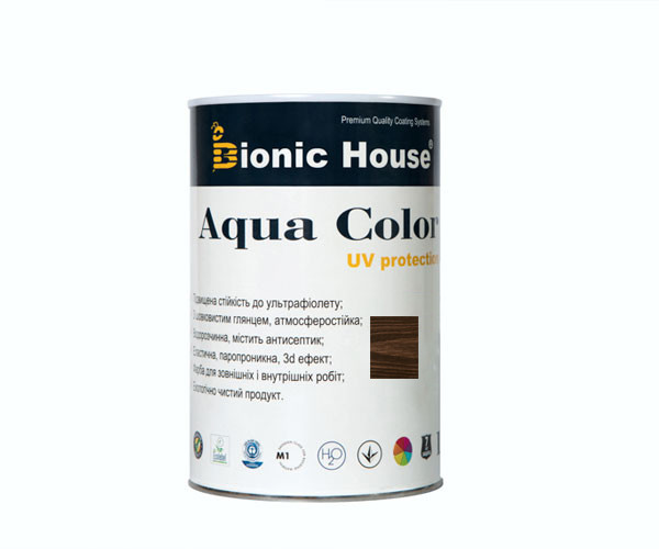 Фарба для дерева Bionic-House Aqua Color UV-protect 0,8 л Палісандр А111