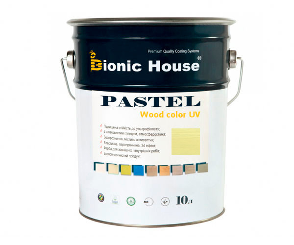Фарба для дерева Pastel Wood Color  ⁇  Bionic-House  ⁇  10 л  ⁇  Фісташковий Р-211