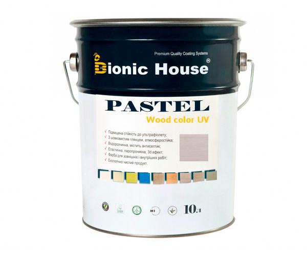 Фарба для дерева PASTEL Wood Color / Bionic-House / 10 л / Грей Р217