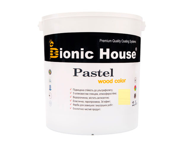 Фарба для дерева PASTEL Wood Color  ⁇  Bionic-House 2,5 л  ⁇  Цитрус Р219