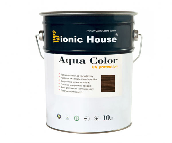 Фарба для дерева Bionic-House Aqua Color UV-protect 10 л Палісандр А111