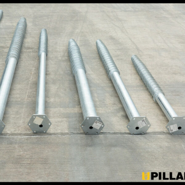 Геошуруп оцинкований PILLAR (свая гвинтова багатовіткова) діаметром 76 мм, довжиною 3,0 метра