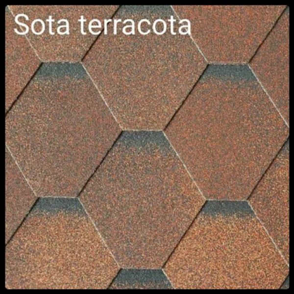 Бітумна черепиця RUFLEX SOTA – Теракота, Terracotta