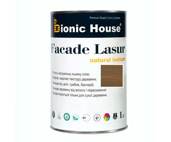 Фарба для дерева FACADE LASUR Bionic-House 1 л Хакі