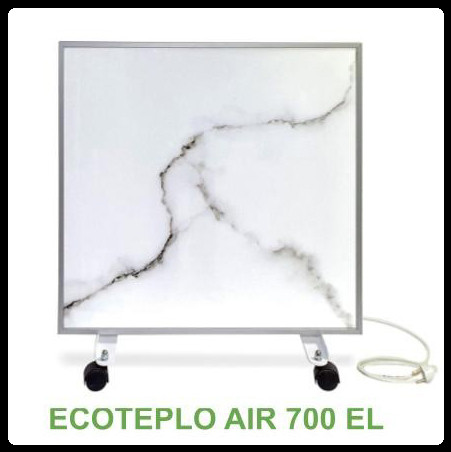 Керамічний обігрівач Ecoteplo Air 700 EL (білий мармур) з програматором