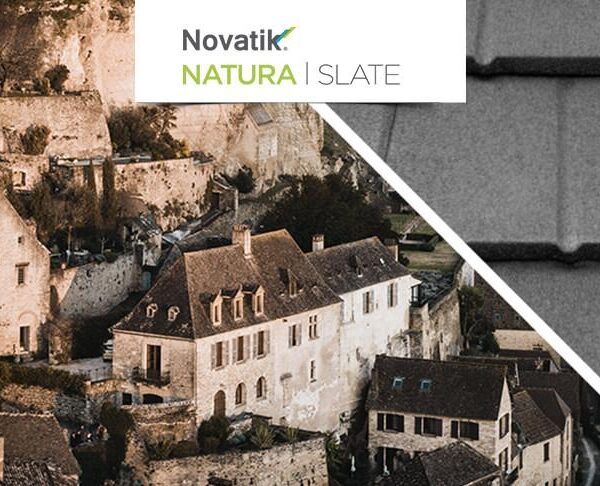 Композитна черепиця Novatik NATURA SLATE silver moon (сріблястий сірий)