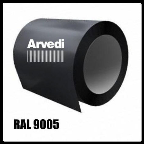Гладкий лист 0,5 мм “Arvedi” Polyester RAL 9005