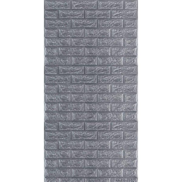 R017-2 Панель стеновая в рулоне 3D 700мм*3,08м*2мм сіра цегла (D) SW-00002535